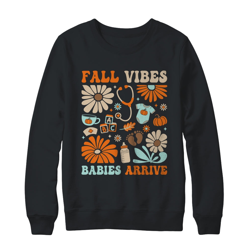 Labor & Delivery Nurse Boho Floral Autumn Stethoscope Fall Shirt & Sweatshirt | siriusteestore