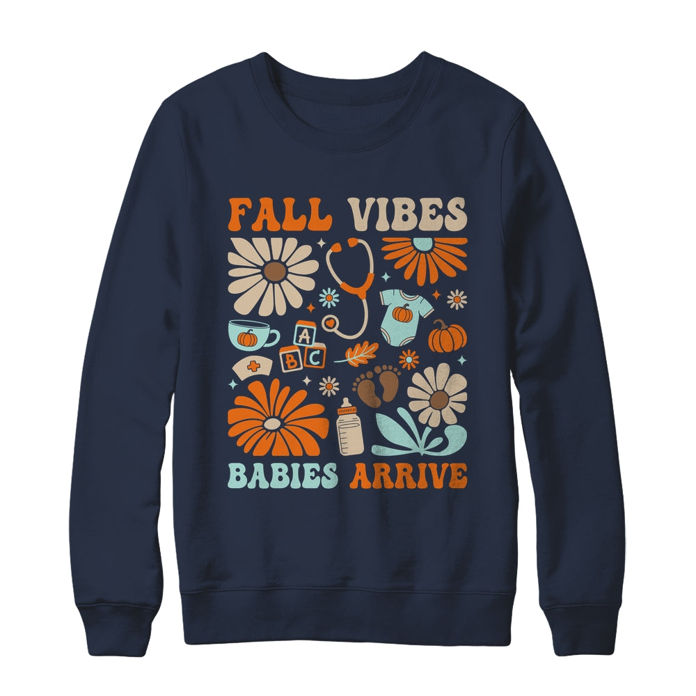 Labor & Delivery Nurse Boho Floral Autumn Stethoscope Fall Shirt & Sweatshirt | siriusteestore