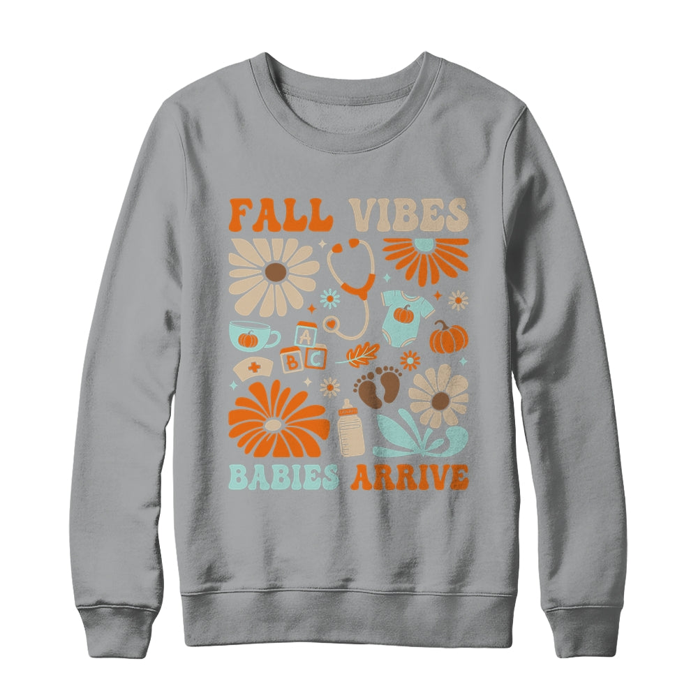 Labor & Delivery Nurse Boho Floral Autumn Stethoscope Fall Shirt & Sweatshirt | siriusteestore