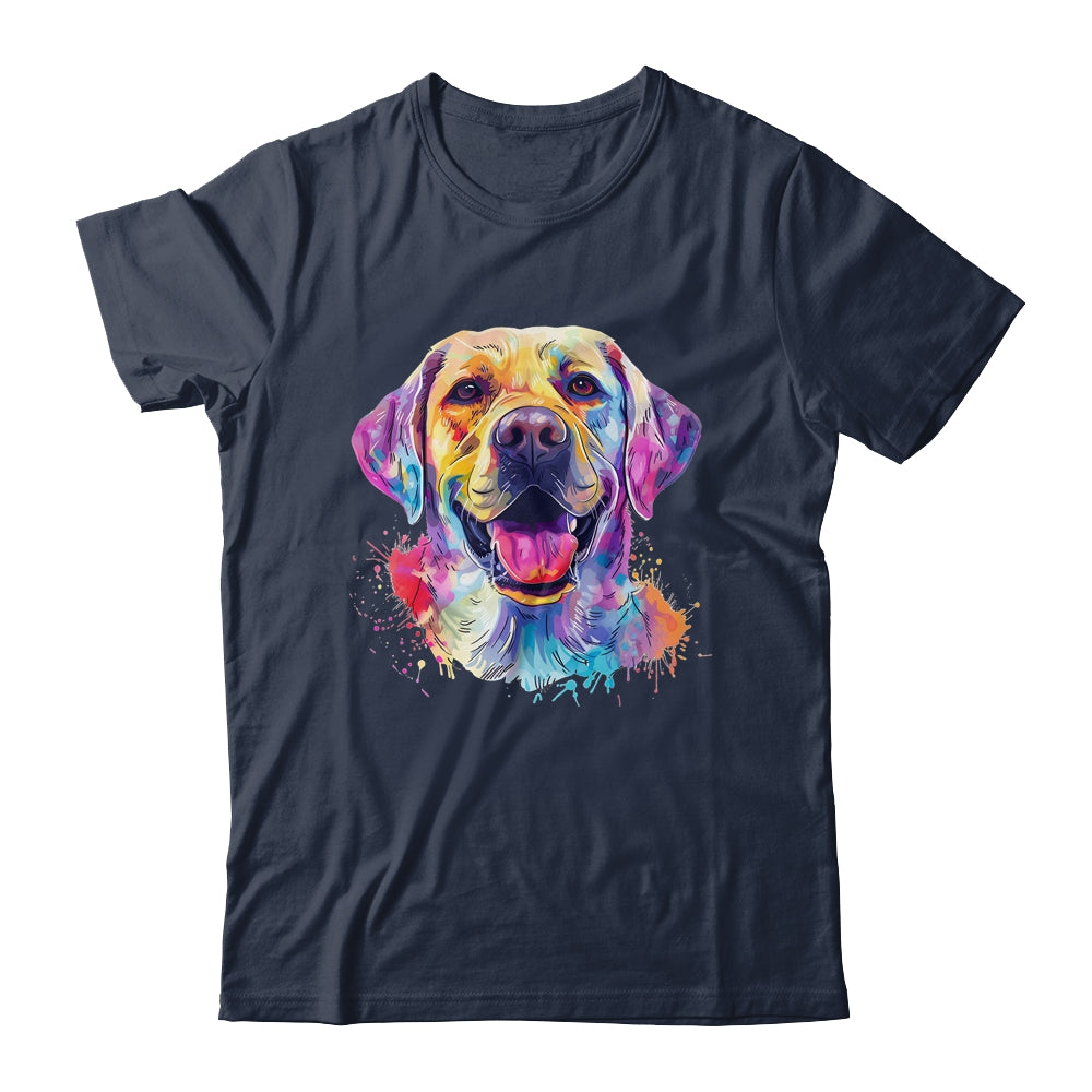 Labrador Mom Lover Puppy Dog Watercolor Tie Dye Painting Shirt & Tank Top | siriusteestore