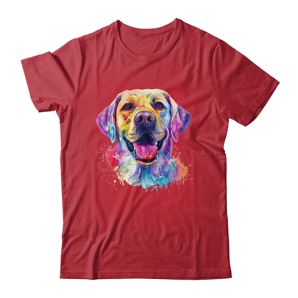 Labrador Mom Lover Puppy Dog Watercolor Tie Dye Painting Shirt & Tank Top | siriusteestore