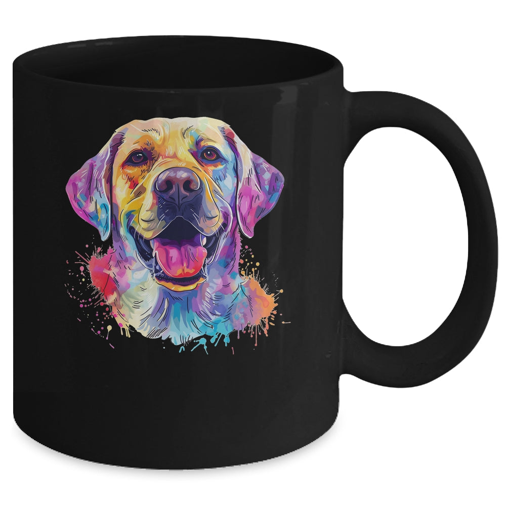 Labrador Mom Lover Puppy Dog Watercolor Tie Dye Painting Mug | siriusteestore