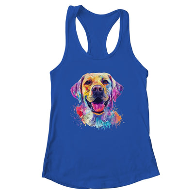 Labrador Mom Lover Puppy Dog Watercolor Tie Dye Painting Shirt & Tank Top | siriusteestore