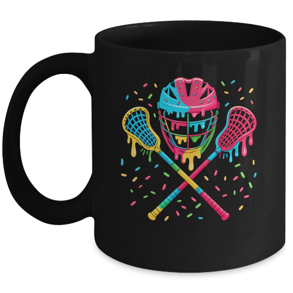 Lacrosse Drip Lax Sticks Helmet Melting Ice Cream Funny Mug | siriusteestore