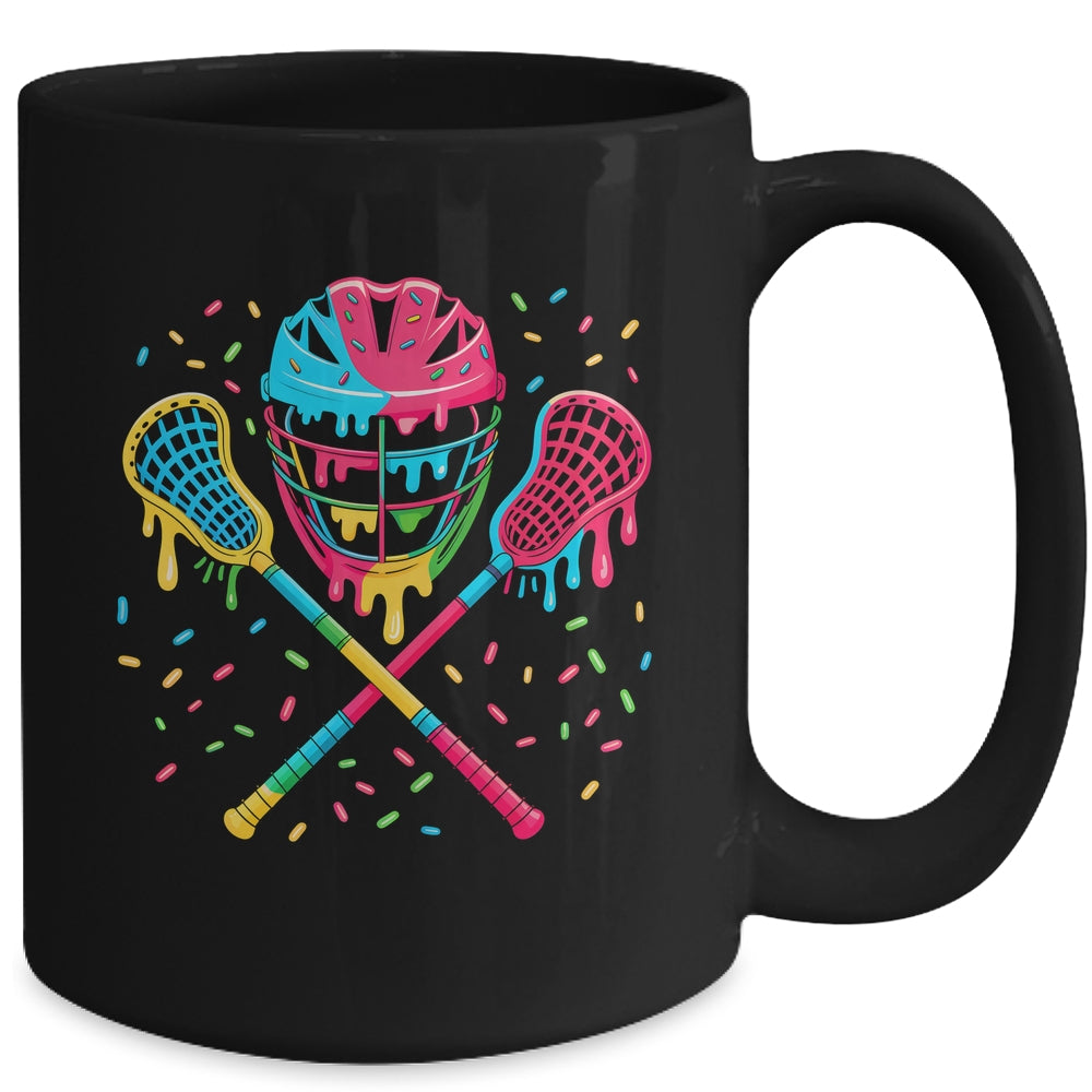 Lacrosse Drip Lax Sticks Helmet Melting Ice Cream Funny Mug | siriusteestore