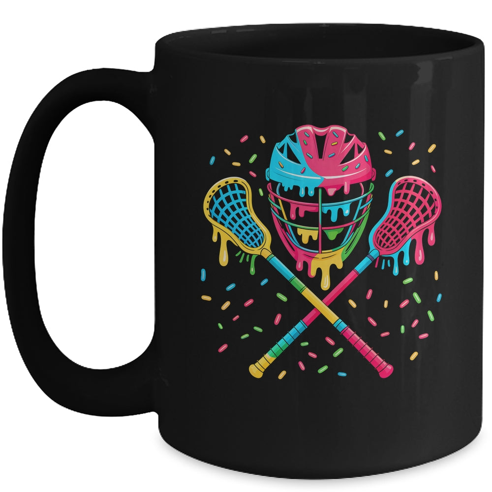 Lacrosse Drip Lax Sticks Helmet Melting Ice Cream Funny Mug | siriusteestore
