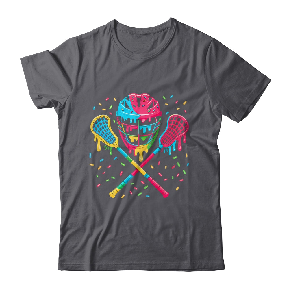 Lacrosse Drip Lax Sticks Helmet Melting Ice Cream Funny Shirt & Tank Top | siriusteestore