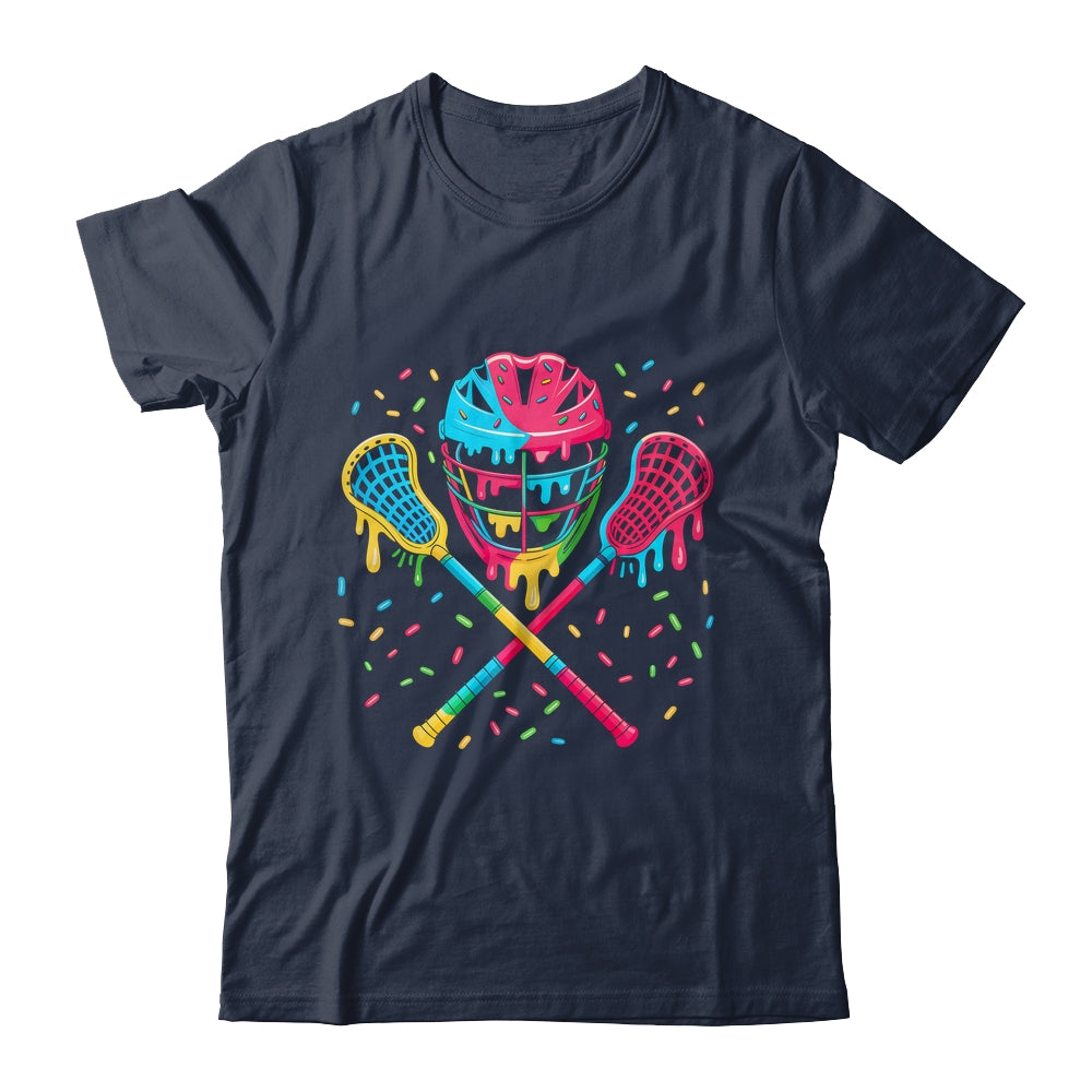 Lacrosse Drip Lax Sticks Helmet Melting Ice Cream Funny Shirt & Tank Top | siriusteestore