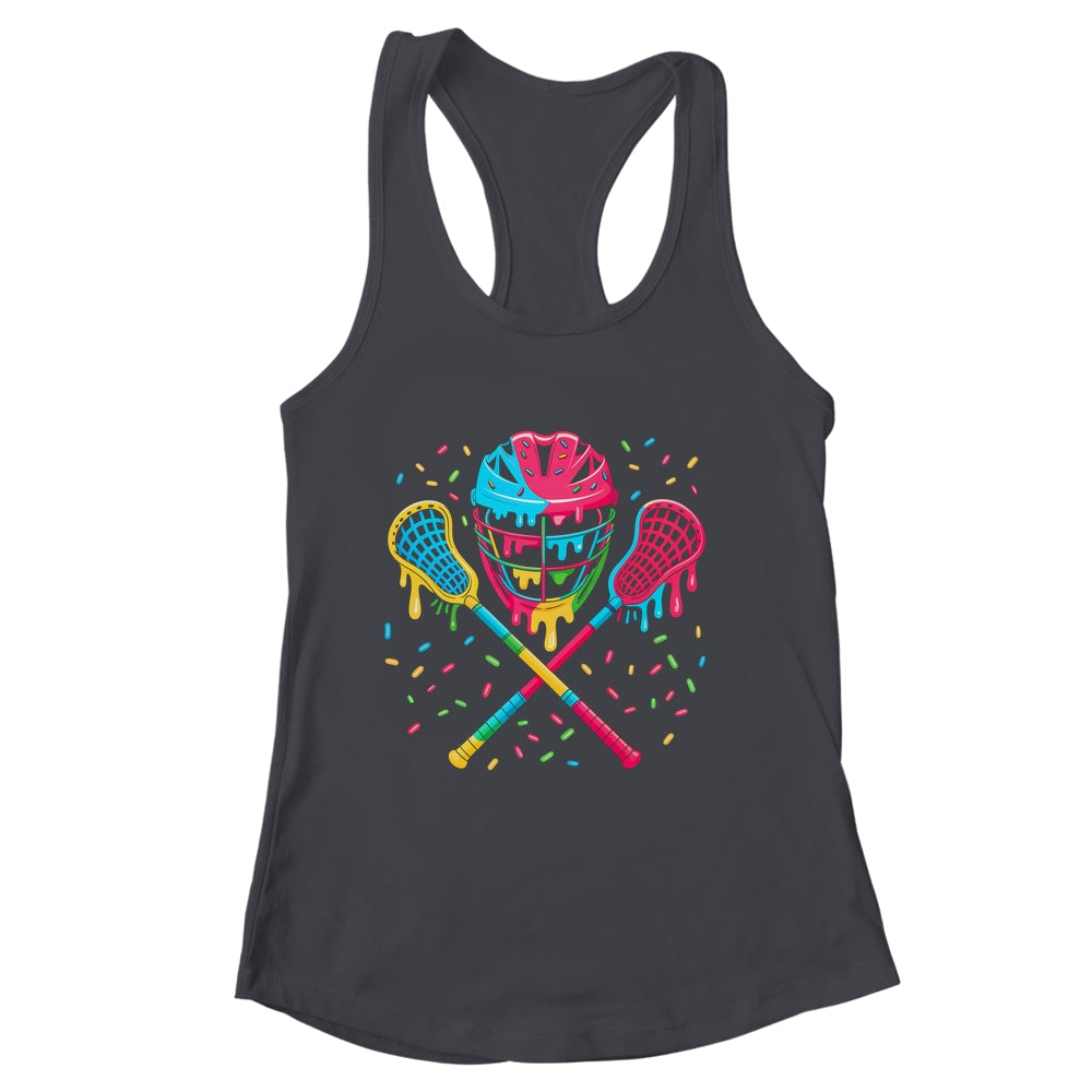 Lacrosse Drip Lax Sticks Helmet Melting Ice Cream Funny Shirt & Tank Top | siriusteestore