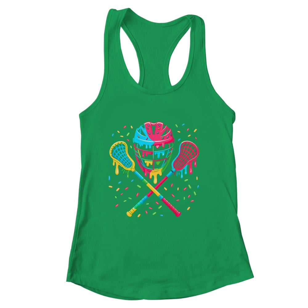 Lacrosse Drip Lax Sticks Helmet Melting Ice Cream Funny Shirt & Tank Top | siriusteestore