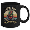 Lady Chicken Lover I Raise Tiny Dinosaurs Farmer Farm Mom Mug | siriusteestore