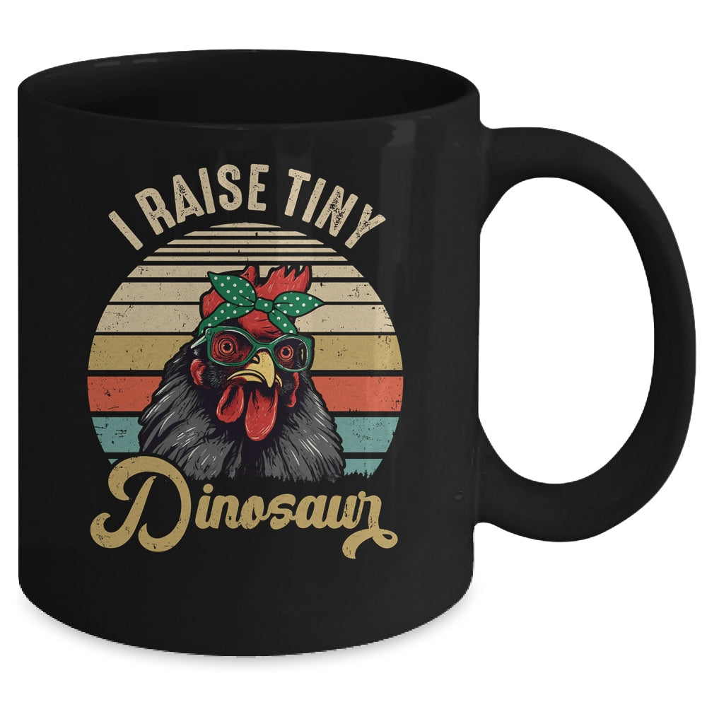 Lady Chicken Lover I Raise Tiny Dinosaurs Farmer Farm Mom Mug | siriusteestore