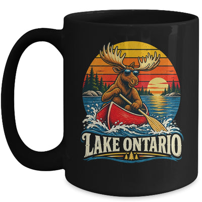 Lake Ontario Moose Canoe Vintage Outdoor Hiking Camping Mug | siriusteestore