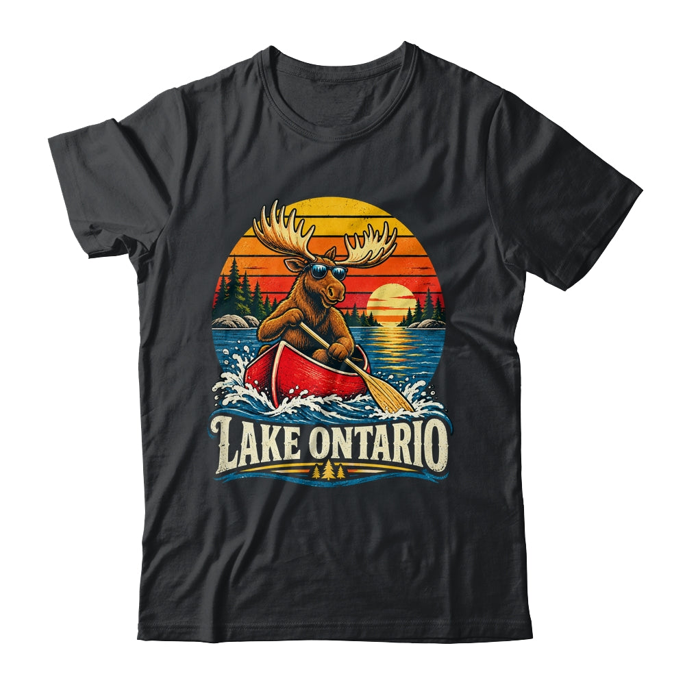 Lake Ontario Moose Canoe Vintage Outdoor Hiking Camping Shirt & Tank Top | siriusteestore