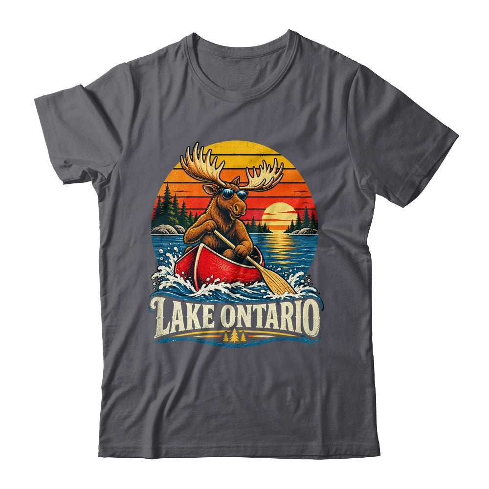 Lake Ontario Moose Canoe Vintage Outdoor Hiking Camping Shirt & Tank Top | siriusteestore
