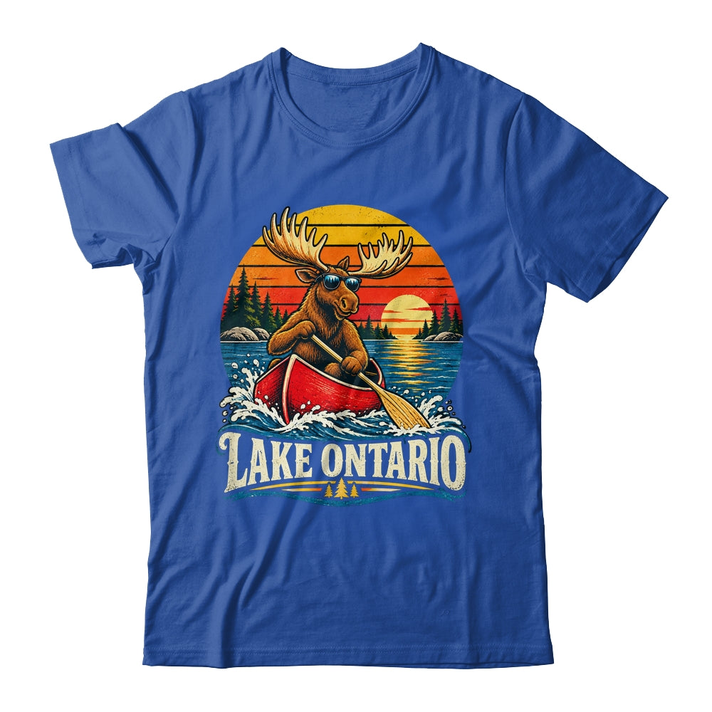 Lake Ontario Moose Canoe Vintage Outdoor Hiking Camping Shirt & Tank Top | siriusteestore