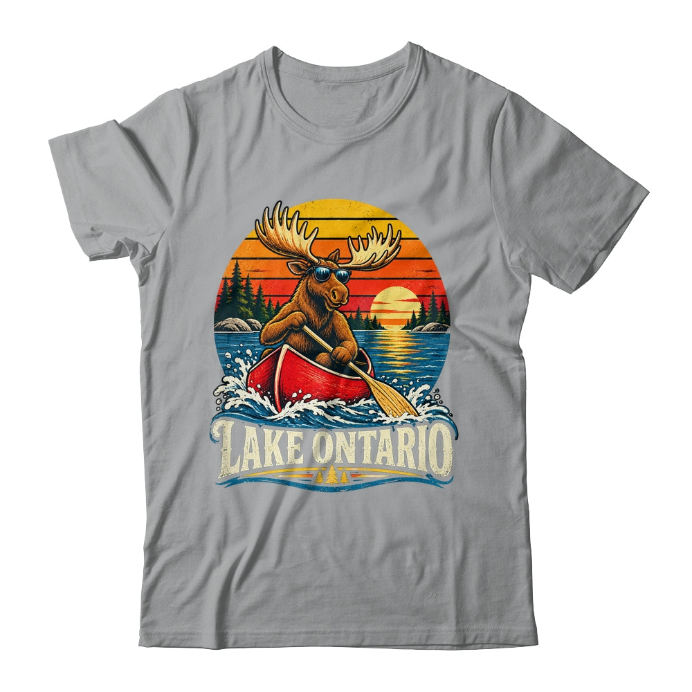 Lake Ontario Moose Canoe Vintage Outdoor Hiking Camping Shirt & Tank Top | siriusteestore