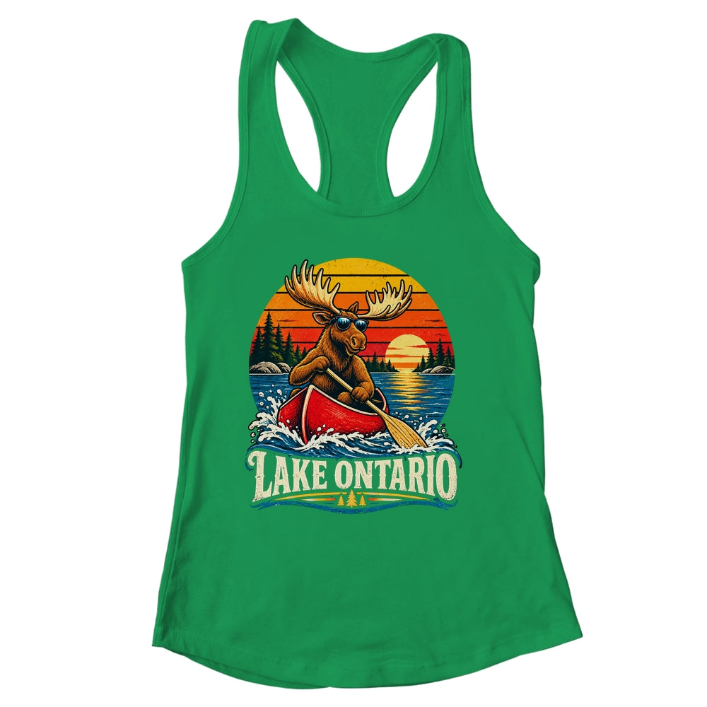 Lake Ontario Moose Canoe Vintage Outdoor Hiking Camping Shirt & Tank Top | siriusteestore