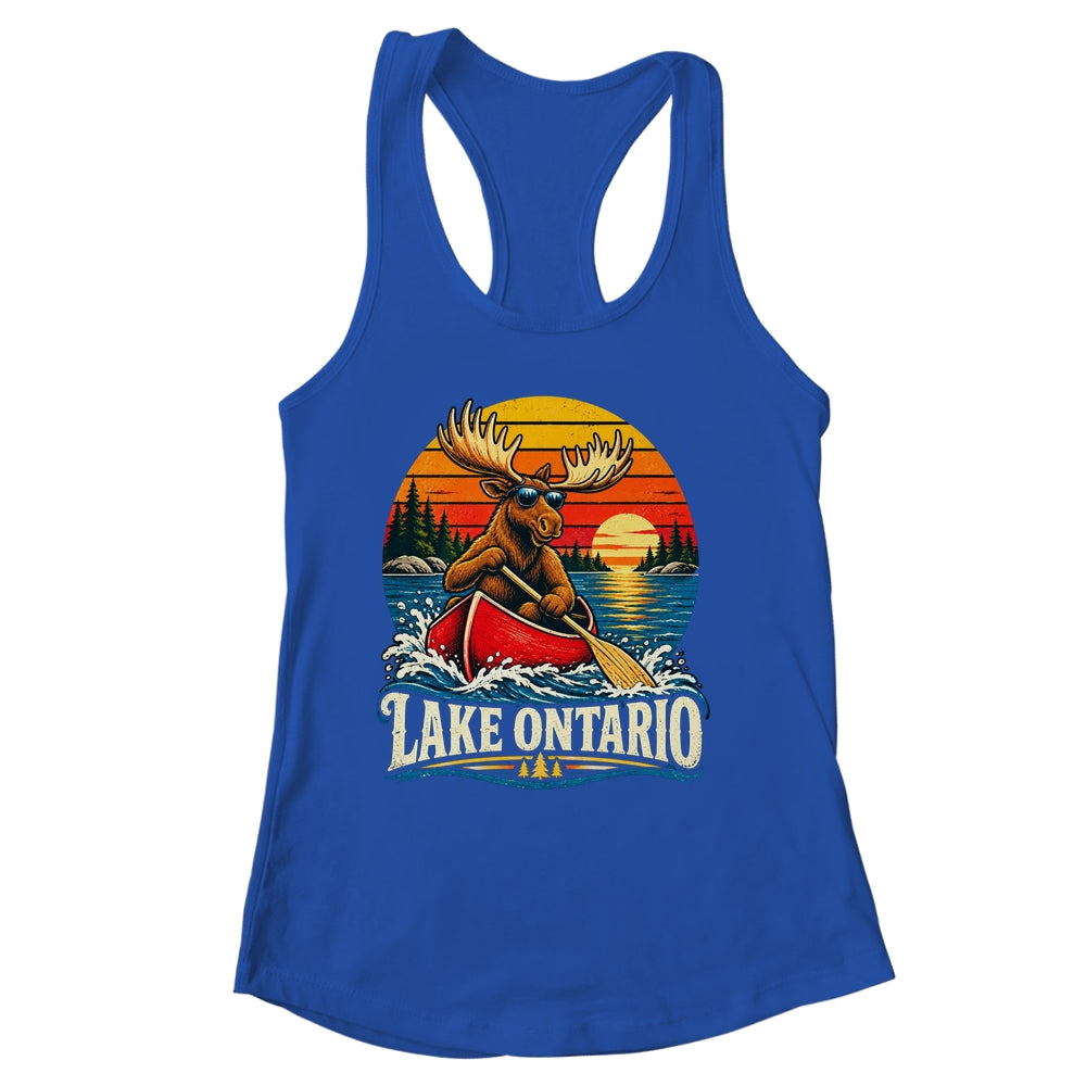 Lake Ontario Moose Canoe Vintage Outdoor Hiking Camping Shirt & Tank Top | siriusteestore