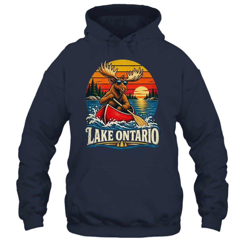 Lake Ontario Moose Canoe Vintage Outdoor Hiking Camping Shirt & Tank Top | siriusteestore