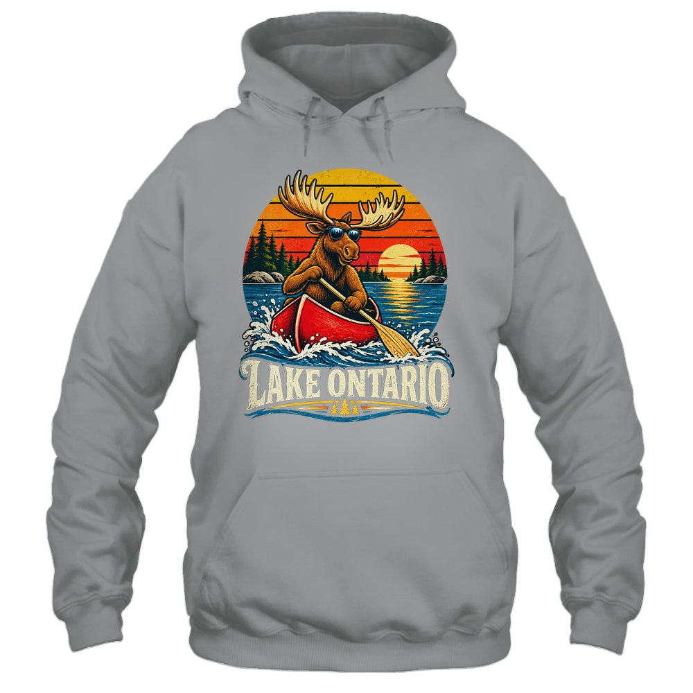 Lake Ontario Moose Canoe Vintage Outdoor Hiking Camping Shirt & Tank Top | siriusteestore