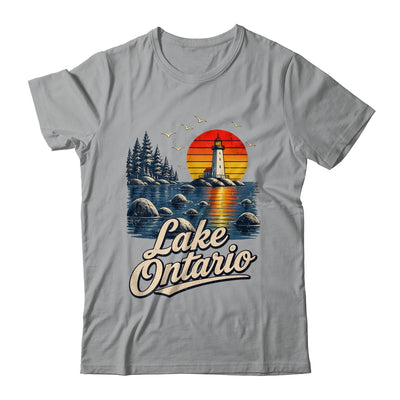 Lake Ontario Retro Sunset Vintage Lakes Travel Nature Lovers Shirt & Tank Top | siriusteestore