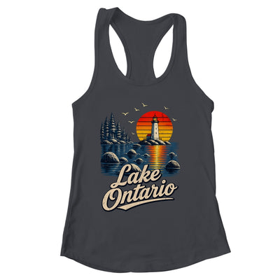 Lake Ontario Retro Sunset Vintage Lakes Travel Nature Lovers Shirt & Tank Top | siriusteestore