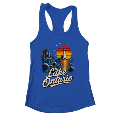 Lake Ontario Retro Sunset Vintage Lakes Travel Nature Lovers Shirt & Tank Top | siriusteestore