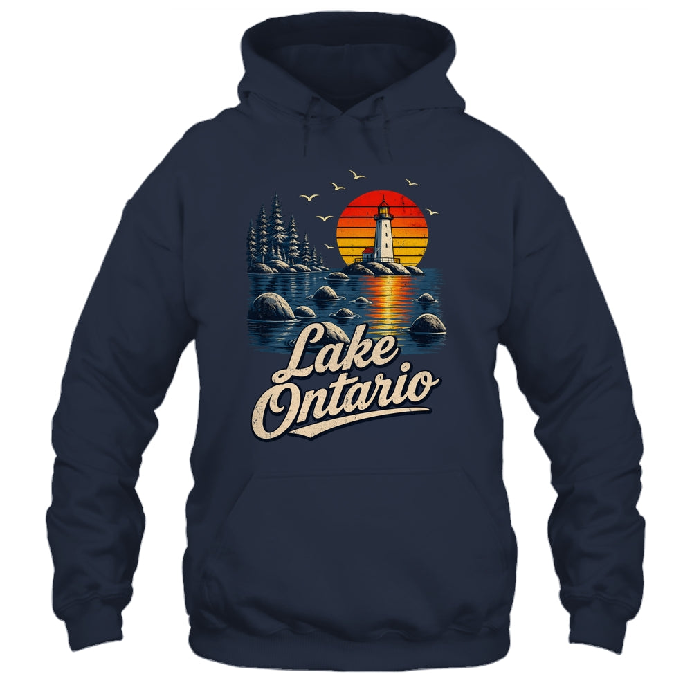 Lake Ontario Retro Sunset Vintage Lakes Travel Nature Lovers Shirt & Tank Top | siriusteestore