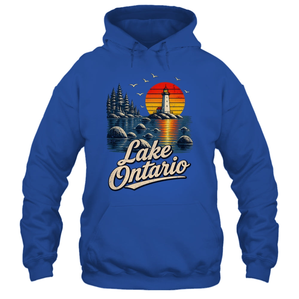 Lake Ontario Retro Sunset Vintage Lakes Travel Nature Lovers Shirt & Tank Top | siriusteestore