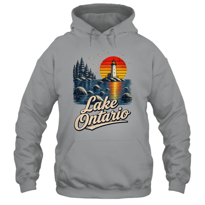 Lake Ontario Retro Sunset Vintage Lakes Travel Nature Lovers Shirt & Tank Top | siriusteestore