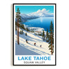 Lake Tahoe Squaw Valley Travel Poster Winter Adventure Souvenir Wall Art Landscape Print Painting Picture For Home Room Living Room Office Bedroom Decor Unframed | siriusteestore
