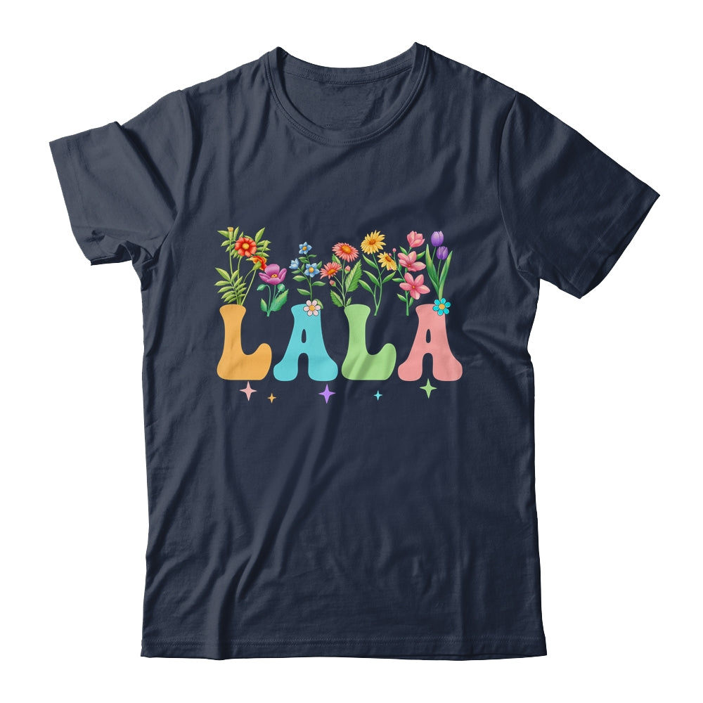 Lala Women Wildflower Floral Design Lala Mothers Day Shirt & Tank Top | siriusteestore