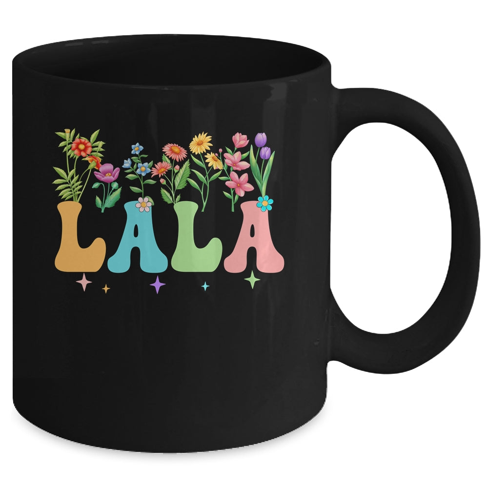 Lala Women Wildflower Floral Design Lala Mothers Day Mug | siriusteestore