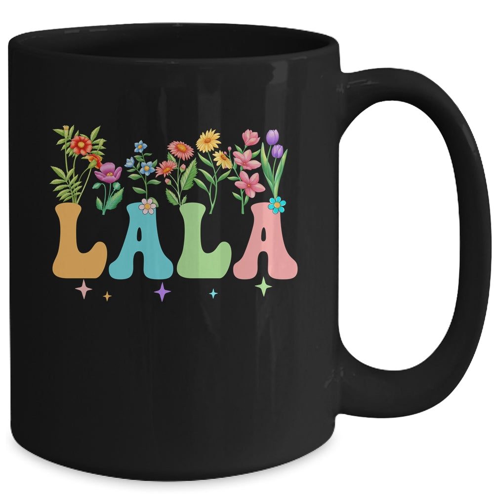 Lala Women Wildflower Floral Design Lala Mothers Day Mug | siriusteestore