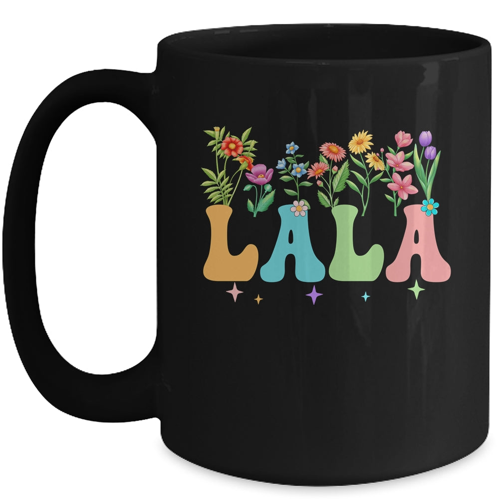 Lala Women Wildflower Floral Design Lala Mothers Day Mug | siriusteestore