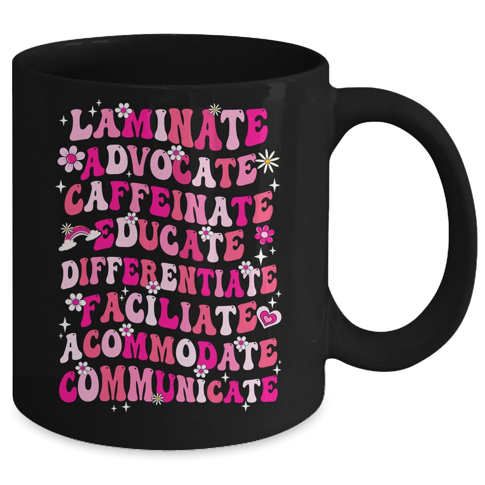 Laminate Advocate Caffeinate SPED Special Education Groovy Mug | siriusteestore