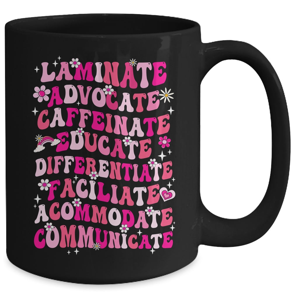 Laminate Advocate Caffeinate SPED Special Education Groovy Mug | siriusteestore