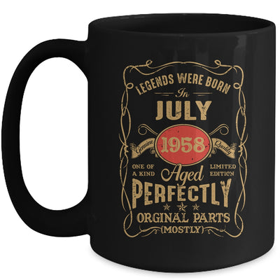 Legends Born In July 1958 65 Years Old 65th Birthday Mug | siriusteestore