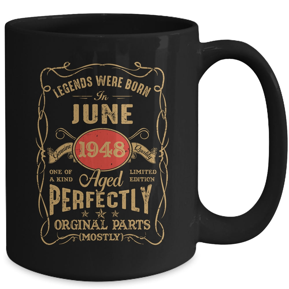 Legends Born In June 1948 75 Years Old 75th Birthday Mug | siriusteestore