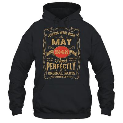 Legends Born In May 1948 75 Years Old 75th Birthday Shirt & Hoodie | siriusteestore