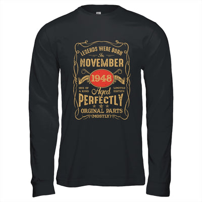 Legends Born In November 1948 75 Years Old 75th Birthday Shirt & Hoodie | siriusteestore