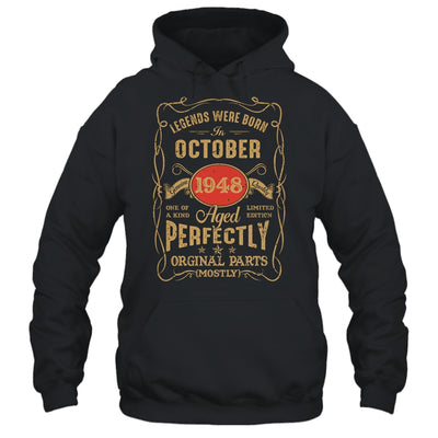 Legends Born In October 1948 75 Years Old 75th Birthday Shirt & Hoodie | siriusteestore
