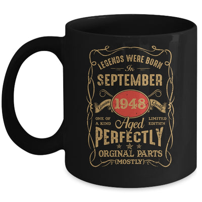 Legends Born In September 1948 75 Years Old 75th Birthday Mug | siriusteestore