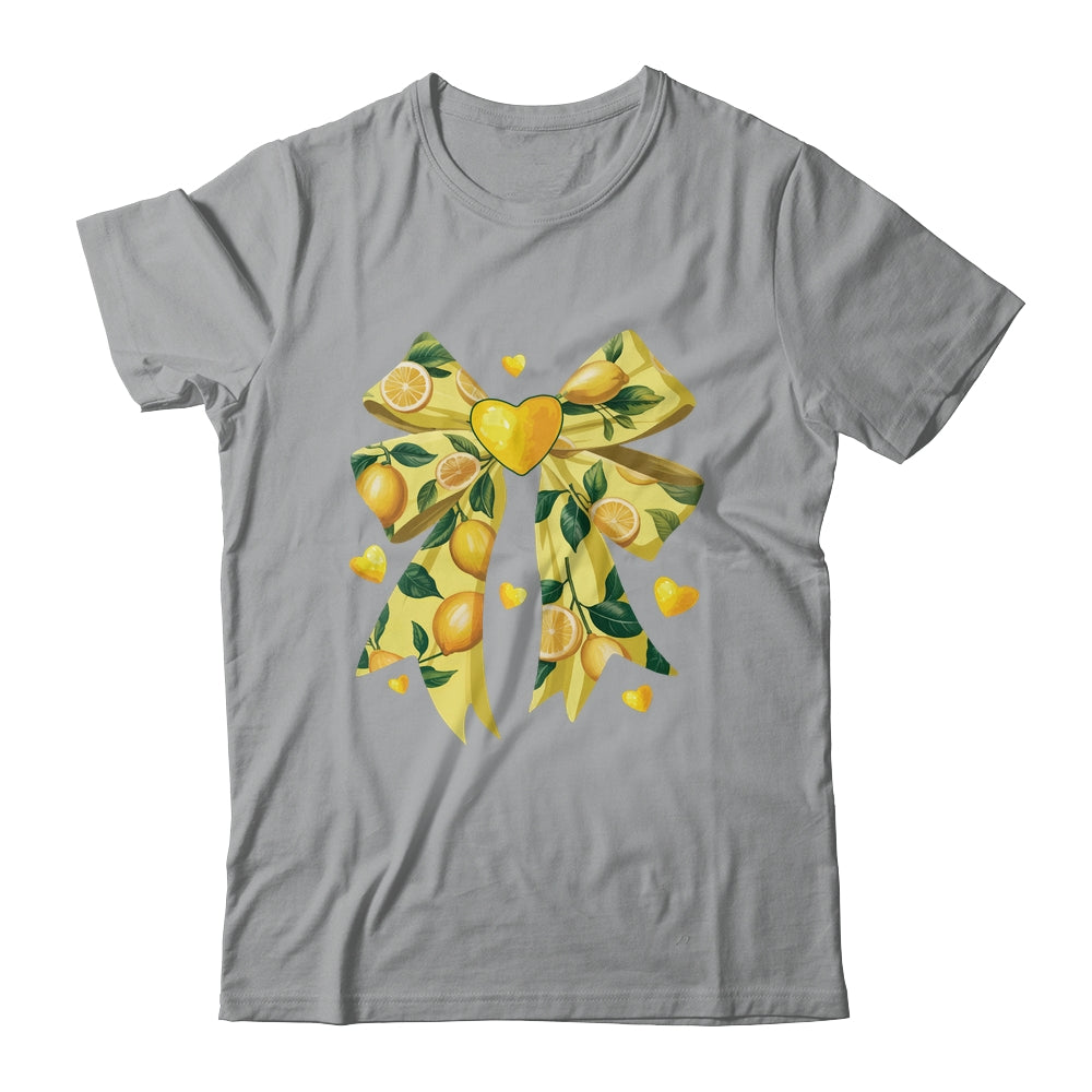 Lemon Fruit Coquette Bow For Women Girls Summer Vacation Shirt & Tank Top | siriusteestore
