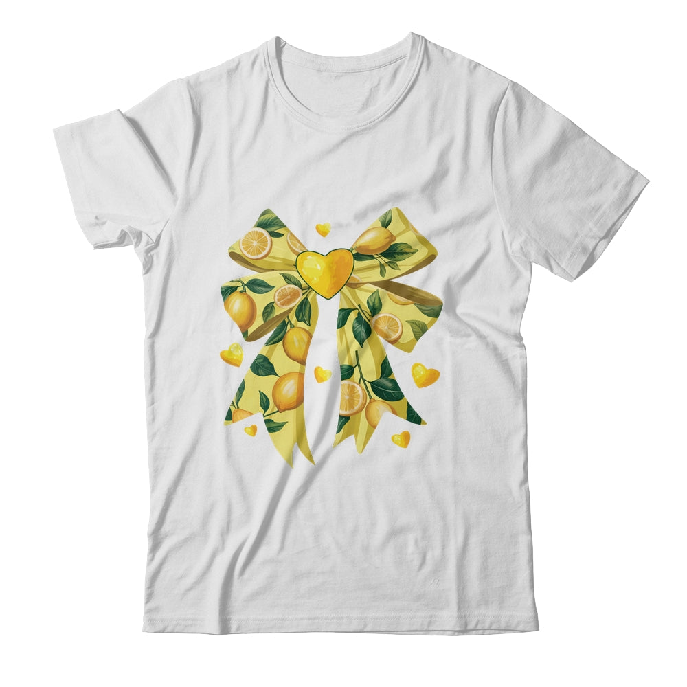 Lemon Fruit Coquette Bow For Women Girls Summer Vacation Shirt & Tank Top | siriusteestore