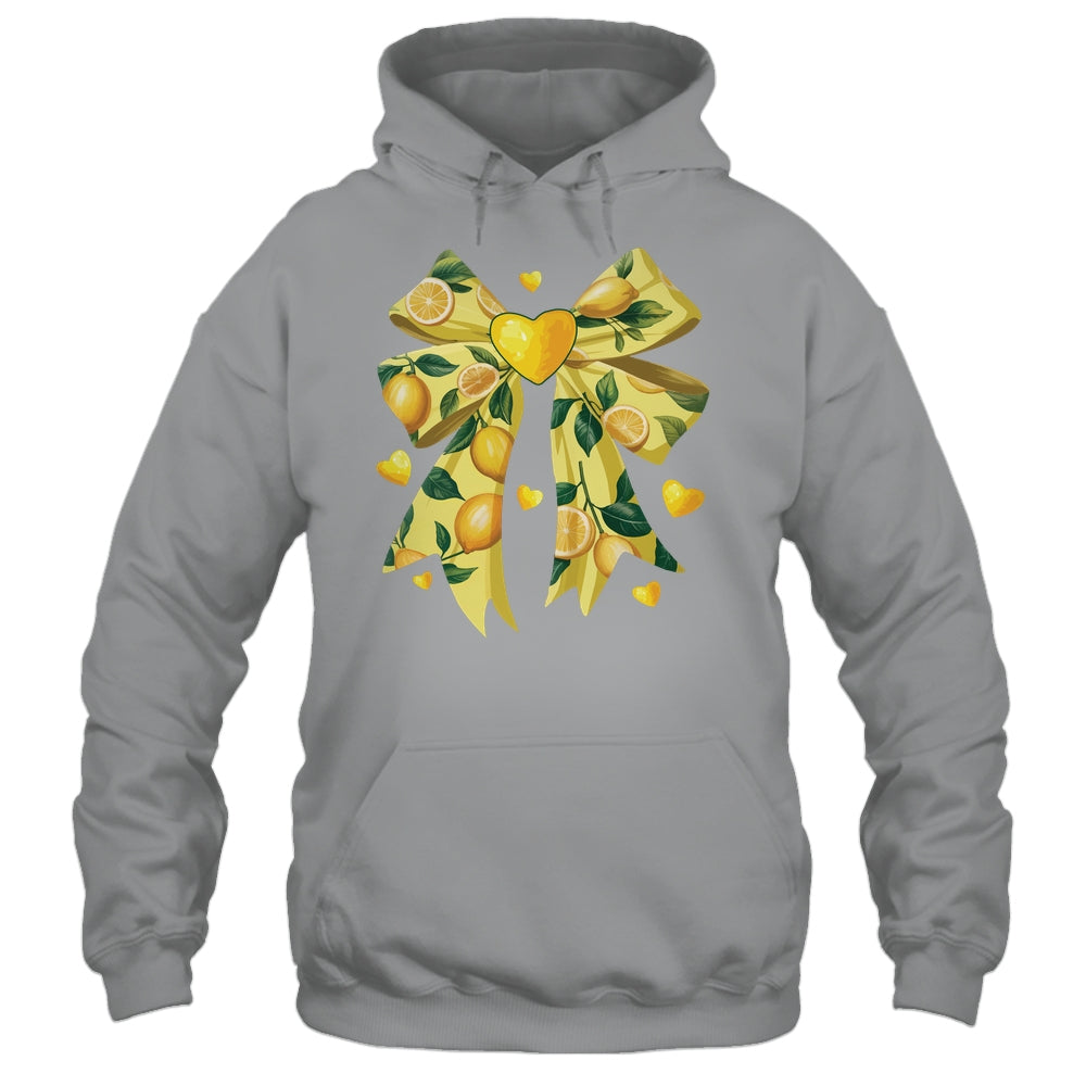 Lemon Fruit Coquette Bow For Women Girls Summer Vacation Shirt & Tank Top | siriusteestore