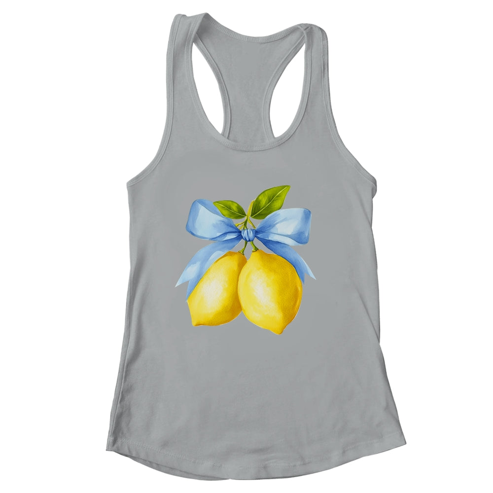 Lemon Graphic For Women Girls Fruit Coquette Bow Summer Shirt & Tank Top | siriusteestore