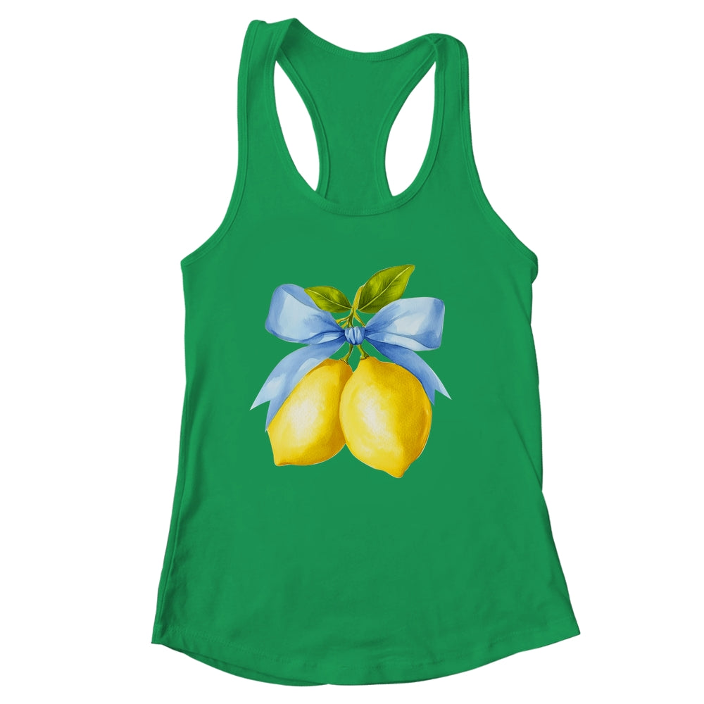 Lemon Graphic For Women Girls Fruit Coquette Bow Summer Shirt & Tank Top | siriusteestore