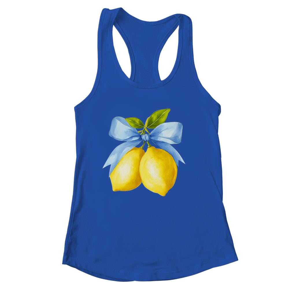 Lemon Graphic For Women Girls Fruit Coquette Bow Summer Shirt & Tank Top | siriusteestore